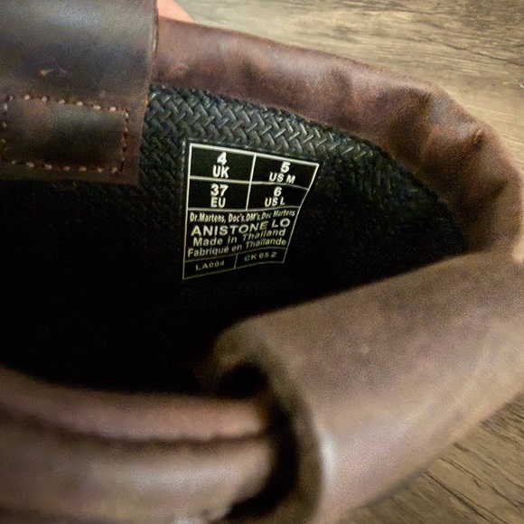 Dr Martens unisex Anistone lo chelsea boots in brown leather women size 6 - Picture 5 of 7